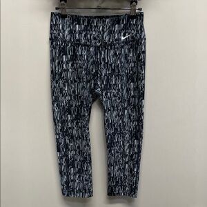 Nike Power Play Screen Printed Capri Crop Leggings Training Pants XS